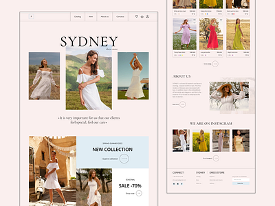 SYDNEY E-COMMERCE CONCEPT dress e commerce figma store uxui web design woman