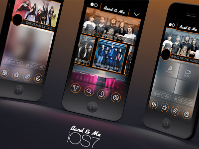 B&M iOS7 Re-Work bandandme bandme feed graphic icon ios music ui