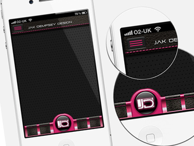 JD Design App UI app ios iphone leather pink stitching