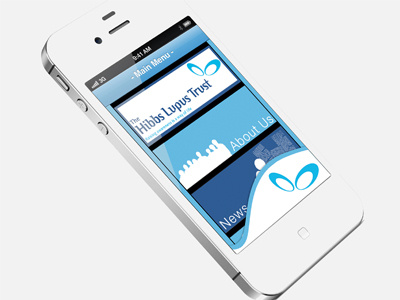 Lupus App app blue ios iphone scrolling ui white