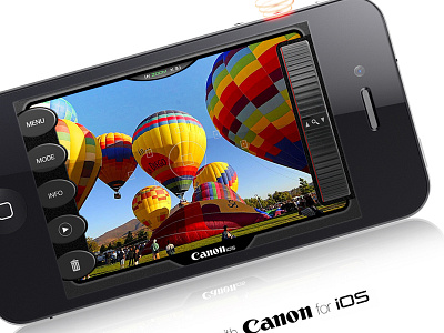 Canon App Ui Zoom Function app black camera canon functions icon ios iphone lense mobile photography ui white zoom