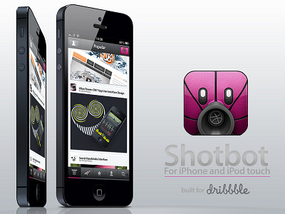 Shotbot User interface appicon grey ios iphone pink shot userinterface