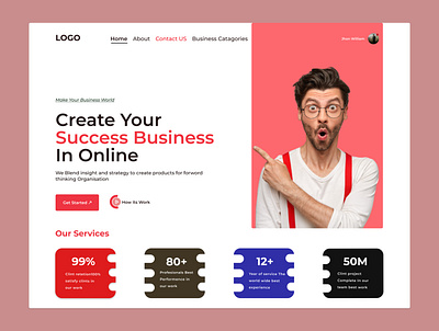 Online Business Services Agency Web Landing page agency services page figma landing page logoinspiration product design ui ui design userexperience web design web ui template websitedesign