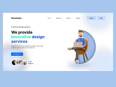 Web Landing Page Design agency services page branding design figma ui ux web