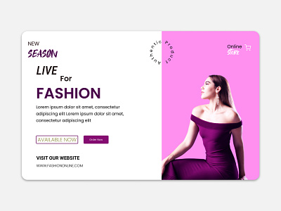 Fashion Web Banner agency services page branding design figma ui ux web