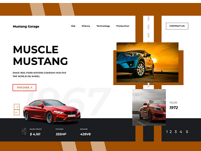 Car Web Landing Page agency services page branding design figma illustration ui ux web