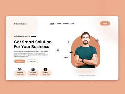 Business Consultant web Landing Page