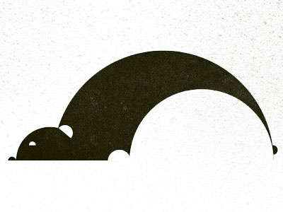 What do you see? black white illustration negative space