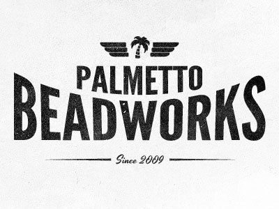 Palmetto Beadworks industrial logo seal vintage