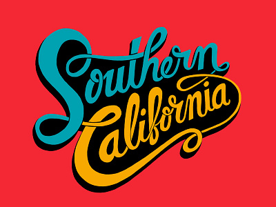 Southern California lettering script