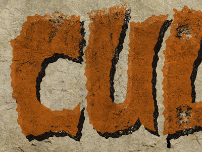 Cult Dirty lettering texture