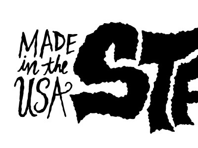 Made in the USA lettering