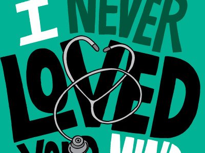 Never Loved book cover illustration lettering