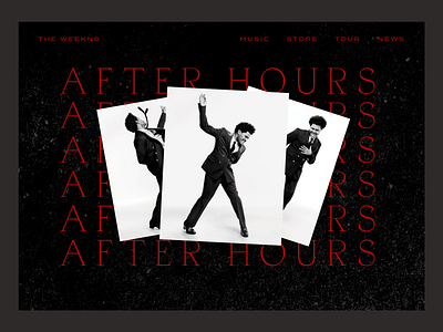 The Weeknd - After Hours layout minimal music theweeknd typography web design webdesign website