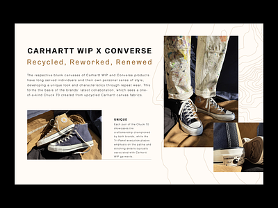 Carhartt X Converse lookbook concept converse design grid layout layout lookbook minimal shoes sneakers typography