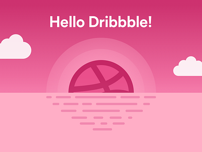 Hello Dribbble debuts first shot hello dribbble illustration invitation invite