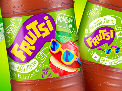 Frutsi apple beberage branding design juice packaging