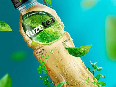 Fuze tea Poster 02 beberage cocacola fuze fuzetea identity leaf. natural poster tea