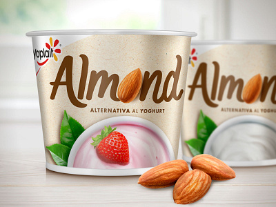 ALMOND YOPLAIT branding branding design design packaging yogurt