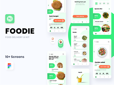 FOODIE - App design UI kit app app design delivery delivery app design food fooddelivery foodie graphic design ui uikits ux