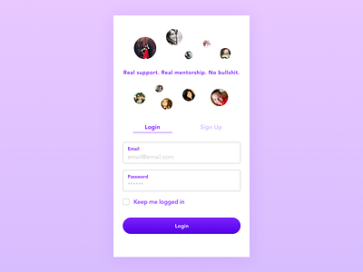 DailyUI 1 - Login for Women's Mentoring App