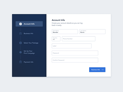 Sign Up Modal sign up ui ux