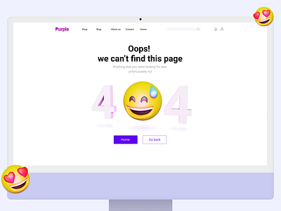 Daily UI 008_404page 008 404page daily ui emoji mockup ui user interface web