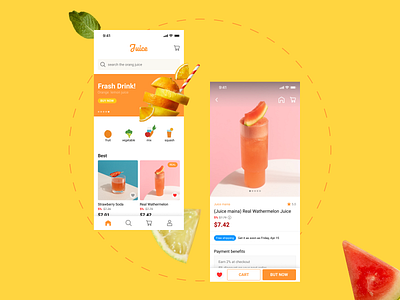 Daily UI 006_User Profile 012 app daily ui e commerce furit juice ui design uiux user interface