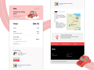 Daily UI 017_Email receipt 3d car 3d daily ui email receipt receipt ui ui design uiux user interface