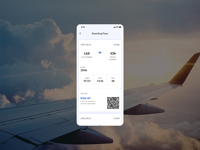 Daily UI 024_Boarding Pass boarding pass daily ui ui ui design uiux user interface