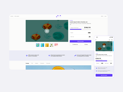 Daily UI 032 _Crowdfunding Campaign app crowdfunding campaign daily ui design figma ui design uiux user interface web