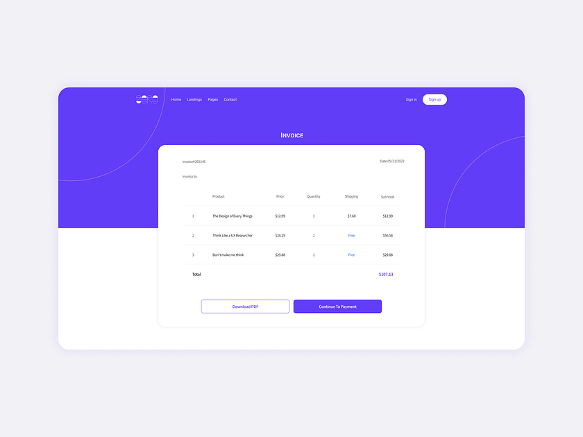 Invoice UI designs, themes, templates and downloadable graphic elements ...