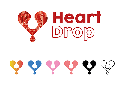 Heart Drop branding design graphic design illustration illustrator letter logo logo logo designing motion graphics photoshop vector