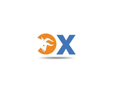 Ox logo 3d animation branding design graphic design illustration illustrator letter logo logo logo designing motion graphics photoshop ui vector