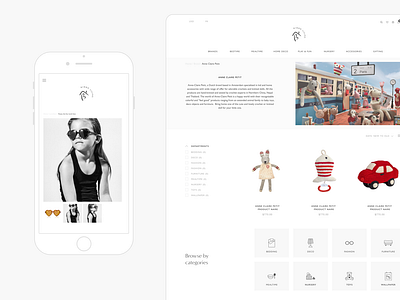 E-commerce design for family lifestyle brand