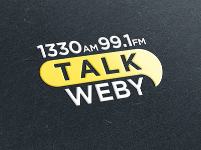 Talk WEBY Logo brand identity branding design icon logo radio speech bubble