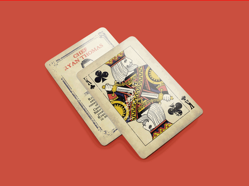 Chef Cards cards chef collateral deck of cards design event planning graphic design king king of hearts playing cards print vector
