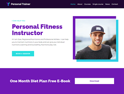 Personal Fitness Instructor beautiful websites fitness logo ui web design webgraphics wordpress