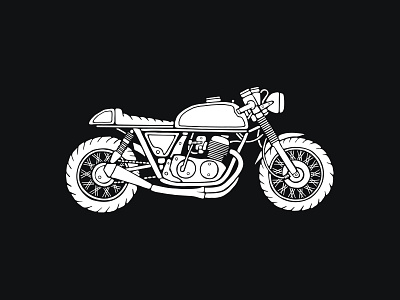 CB500 apparel caferacer illustration motorcycle