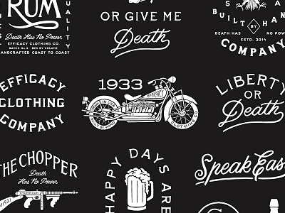 Prohibition Full Display apparel design eagle illustration lettering