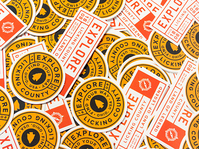 ELC Stickers badge explore lockup stickers type