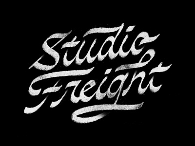 Freight I lettering script texture