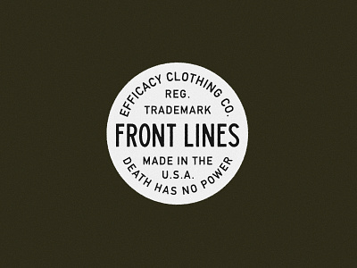 Front Lines Badge badge lettering military type