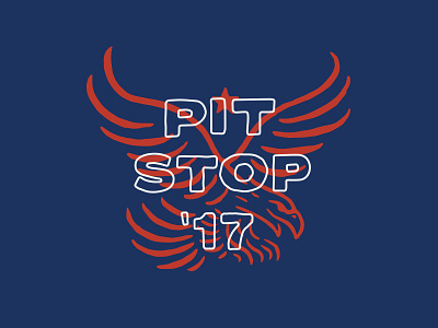 Pit Stop illustration lettering moto pit stop type vintage