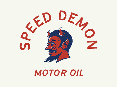Speed Demon demon devil illustration lettering moto type