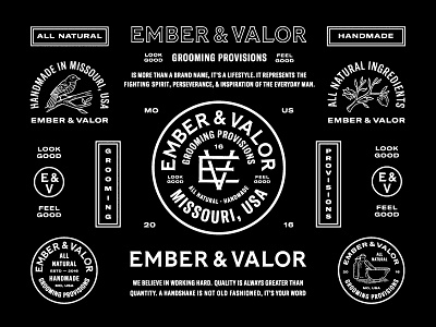 E&V III apothecary brand design grooming handmade identity illustration lettering lockup logo specimen type