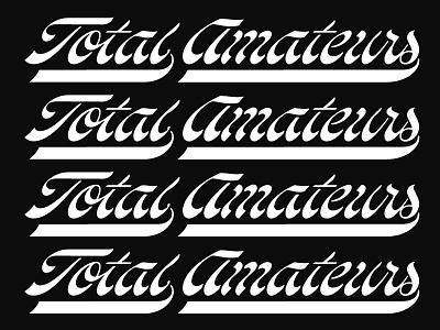 Total Amateurs custom lettering logo logotype script type