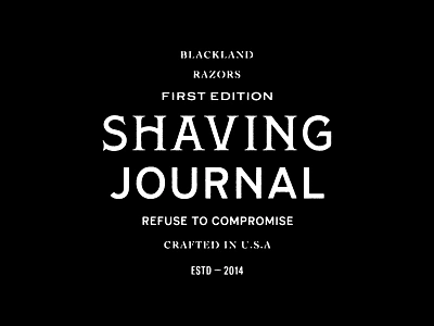 Shaving Journal barber custom journal lettering razor shaving type