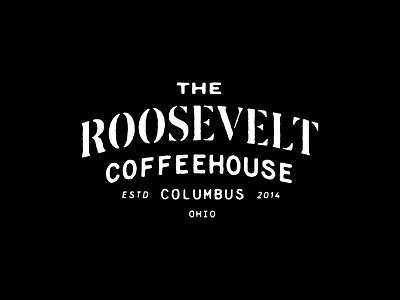 Roosevelt Coffeehouse coffee custom lockup type typography