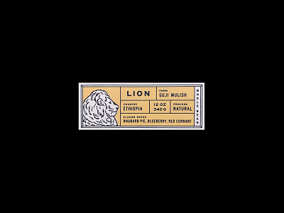 RCR Lion Label coffee illustration label label design packaging product